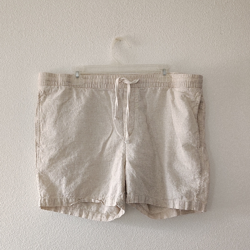 H&M Men's Regular Fit Natural Linen Shorts Size XL